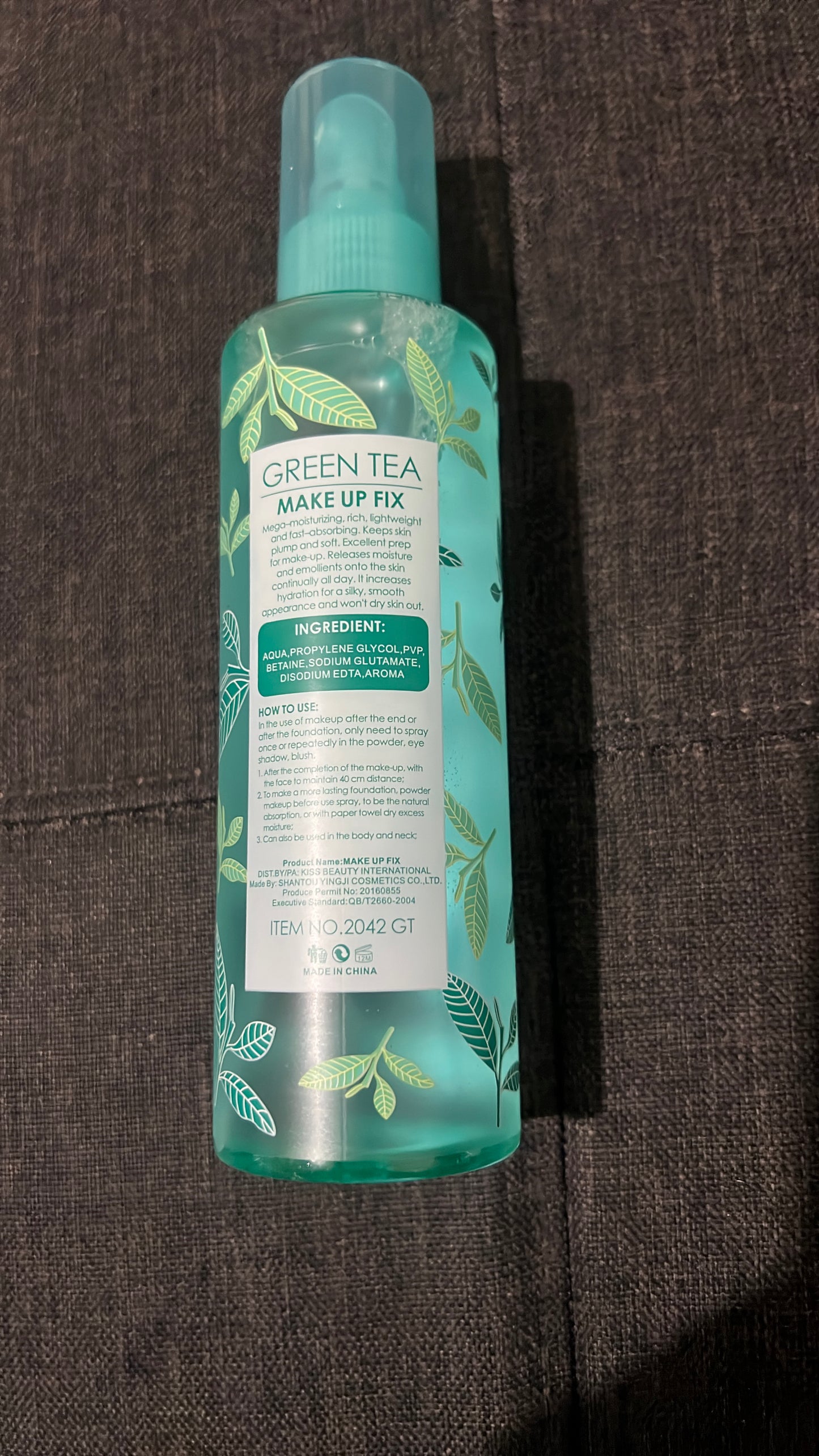 Kiss Beauty Green Tea Setting spray